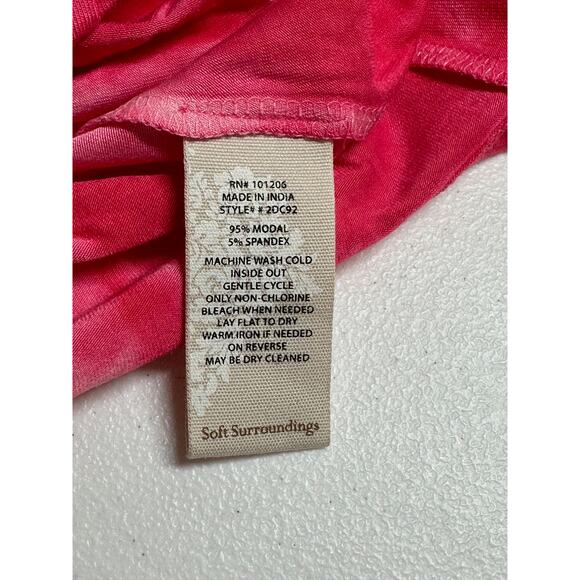 Soft Surroundings Top Womens Medium Orange Ombre Tunic Knit Modal Beachy Boho - Picture 7 of 10